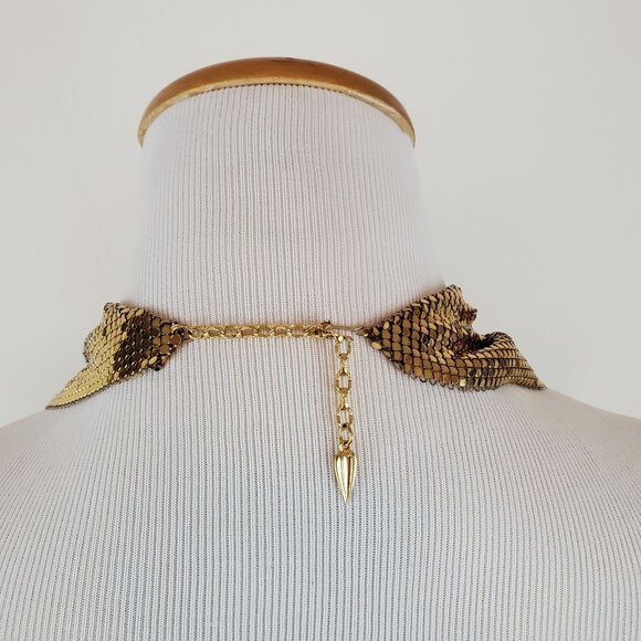 Whiting & Davis bandana-style necklace and earring set - Picture 5 of 16